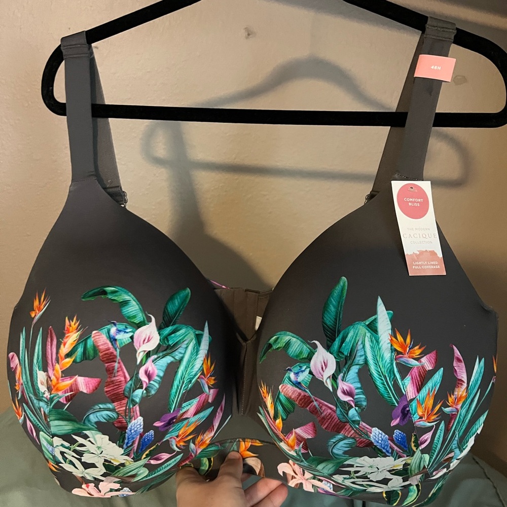 Cacique Floral Bra NWT 46H